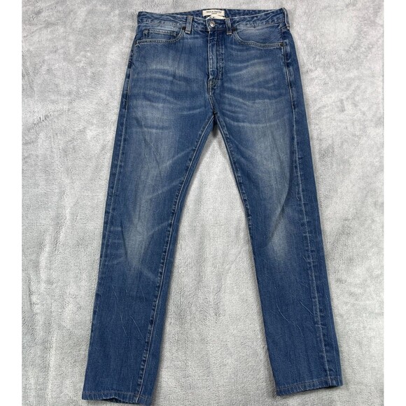 Levi’s Made & Crafted Jeans Men's 33 Blue Salvage Denim Tack Slim Fit Zip Fly